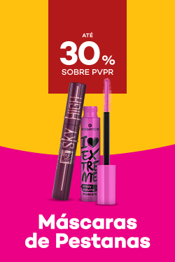 Máscras de Pestanas destaque promocional de até 30% sobre preço de Venda ao Público Recomendado